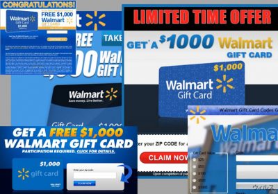 $1000 Walmart Gift Card Winner 広告