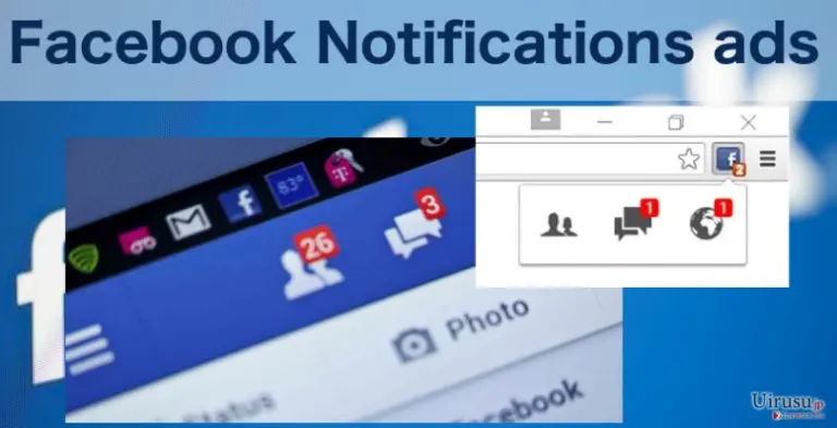 An illustration of the Facebook Notifications virus