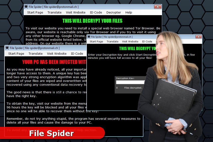 File Spider ランサムウェアのイメージ