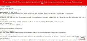 The note of ODCODC virus