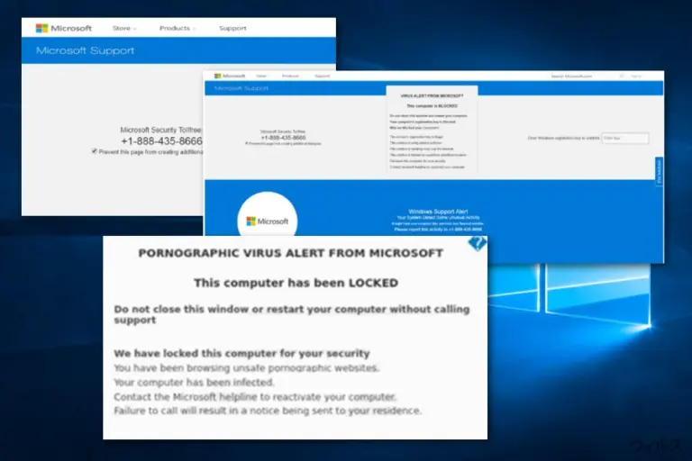 PORNOGRAPHIC VIRUS ALERT FROM MICROSOFT scam