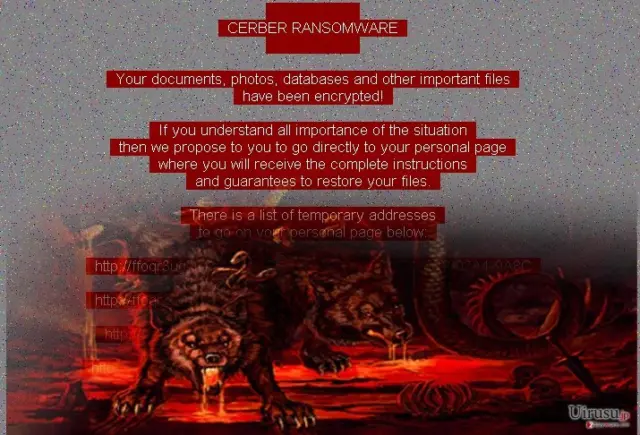 Red Cerber ransom note