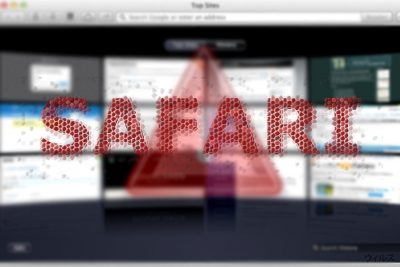 Safari リダイレクトによる感染を表すイメージ